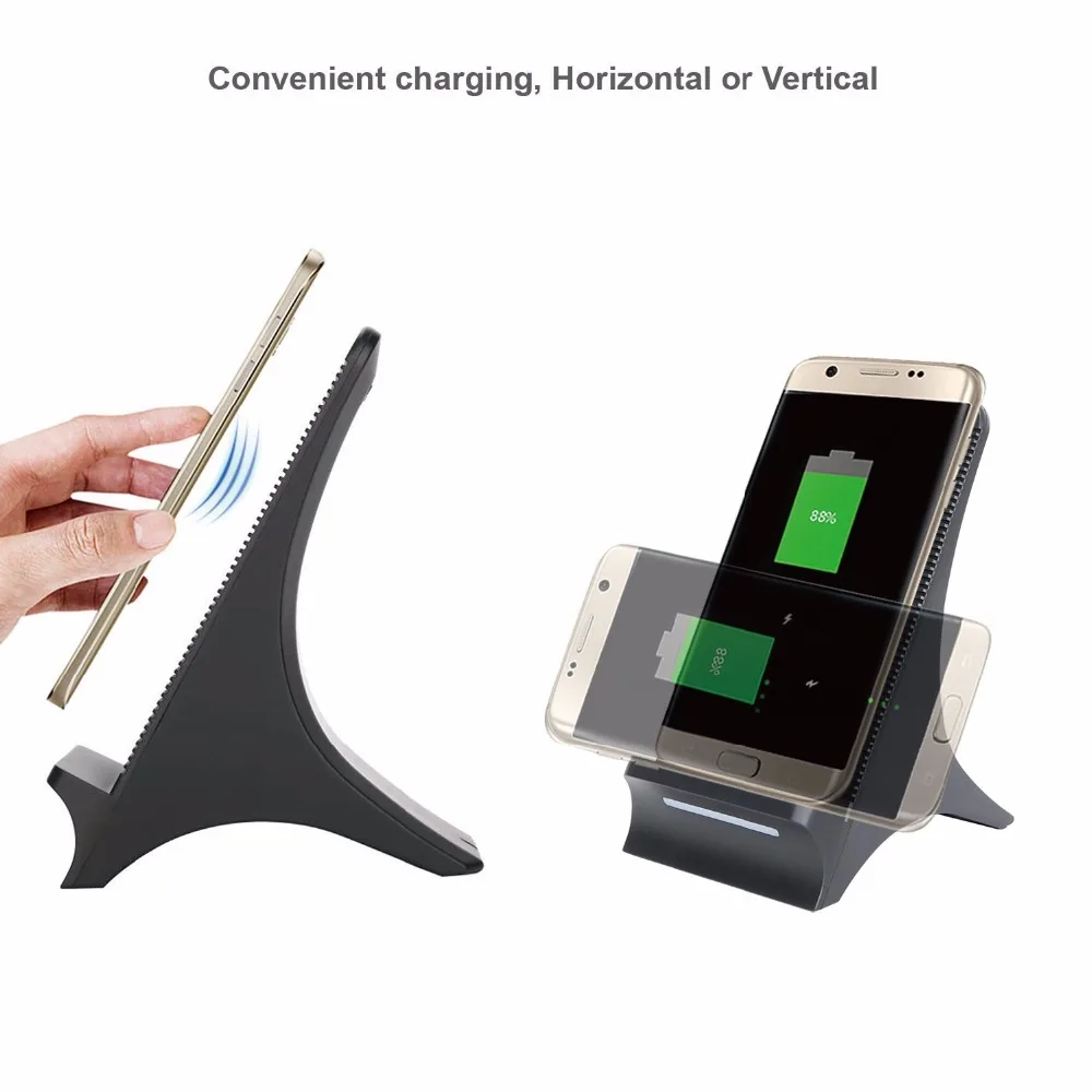 Qi Беспроводное зарядное устройство + вентилятор быстрая Беспроводная зарядка