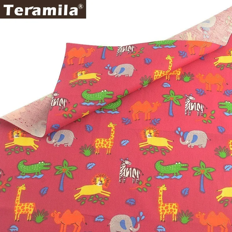 TERAMILA, 40x50 см, рисунок с животными, 6 шт., хлопок, ткань, стеганая подушка, наволочка для подушки, ткань для шитья, сделай сам, украшение для дома