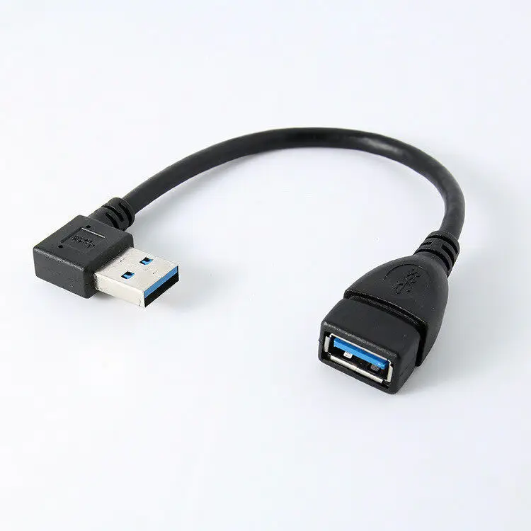 90 градусов под прямым углом USB 3 0 мужчин и женщин удлинитель кабель синхронизации