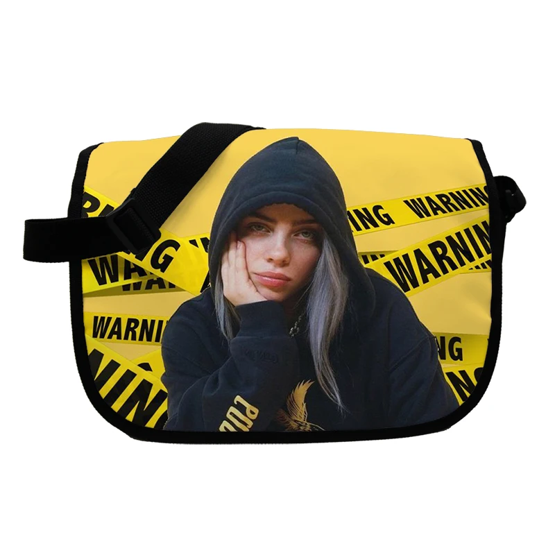 Billie Eilish сумка-мессенджер для мужчин и женщин, сумка через плечо для мальчиков и девочек, дорожные сумки на плечо, Детская маленькая сумка с клапаном, сумки через плечо