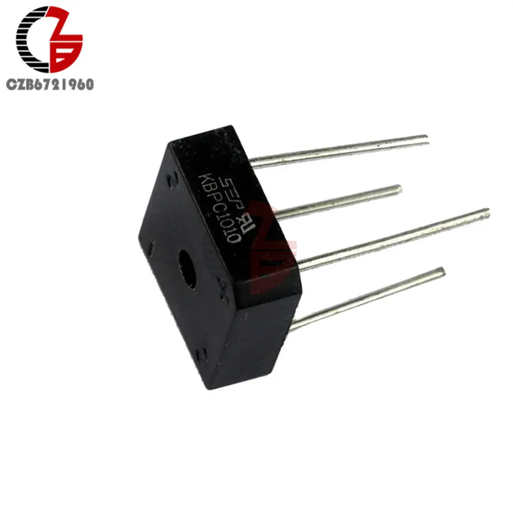 KBPC1010 10A 1000V 5 шт. KBPC1010 KBPC1510 KBPC2510 KBPC3510 KBPC3510W KBPC5010 Мощность диодный мост выпрямителя 15A 25A 35A 50A 1000V kbpc коммутатор - Цвет: KBPC1010 10A 1000V