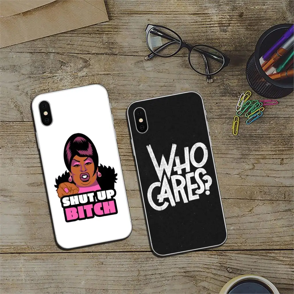 YIMAOC Who Cares shut up Bitch Мягкий силиконовый чехол для Apple iPhone 11 Pro X XR XS Max 6 6S 7 8 Plus 5 5S SE 10