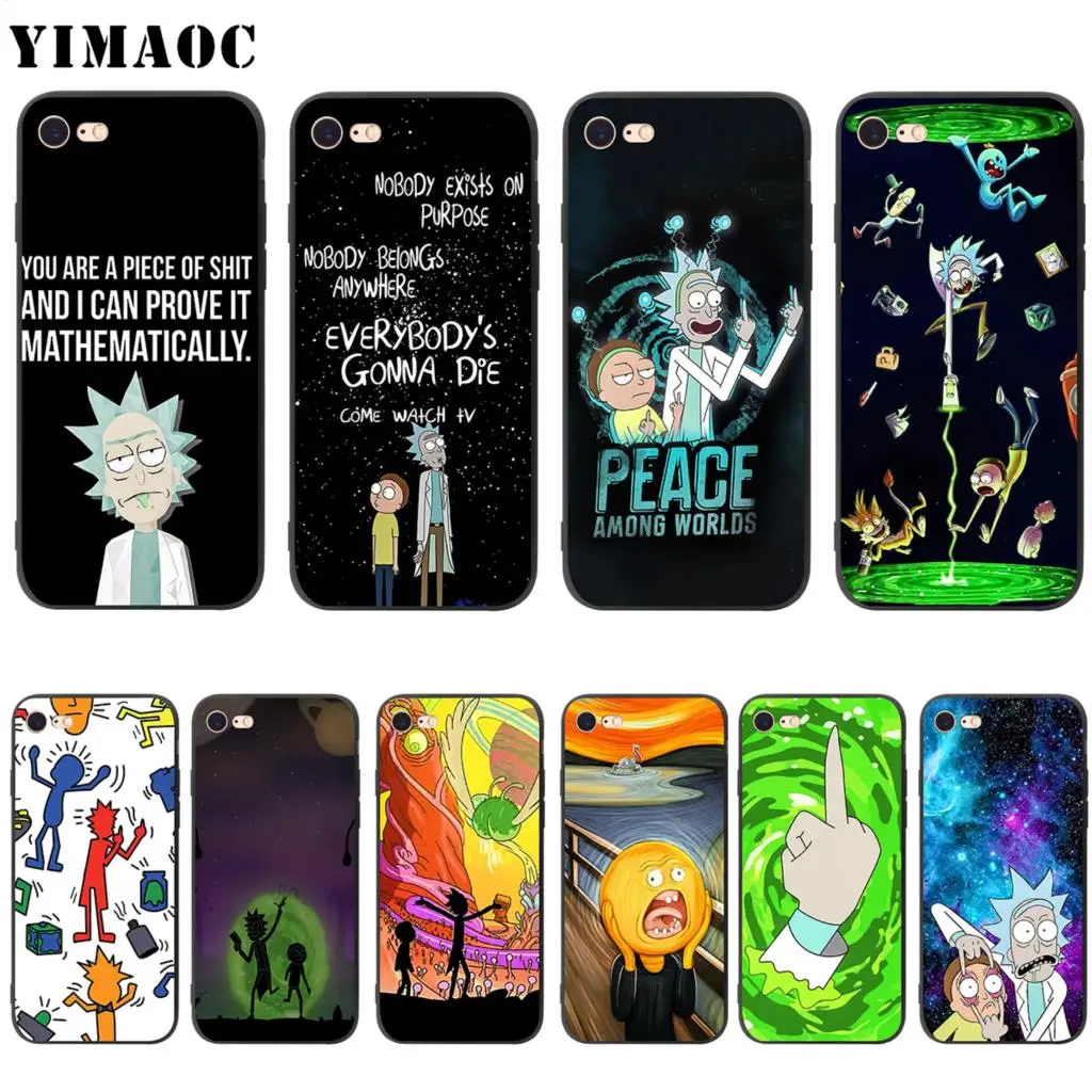 YIMAOC Рик и Морти Мягкий силиконовый чехол для iPhone 11 Pro XS Max XR X 8 7 6 6S Plus 5 5S se