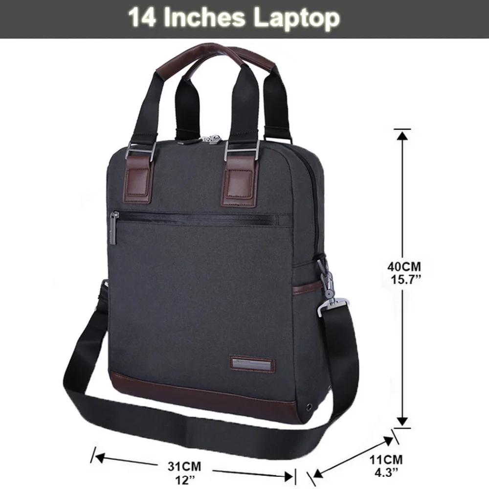 Messenger 14 Inch Laptop Women Briefcase Men Business Shoulder Bag For 7.9