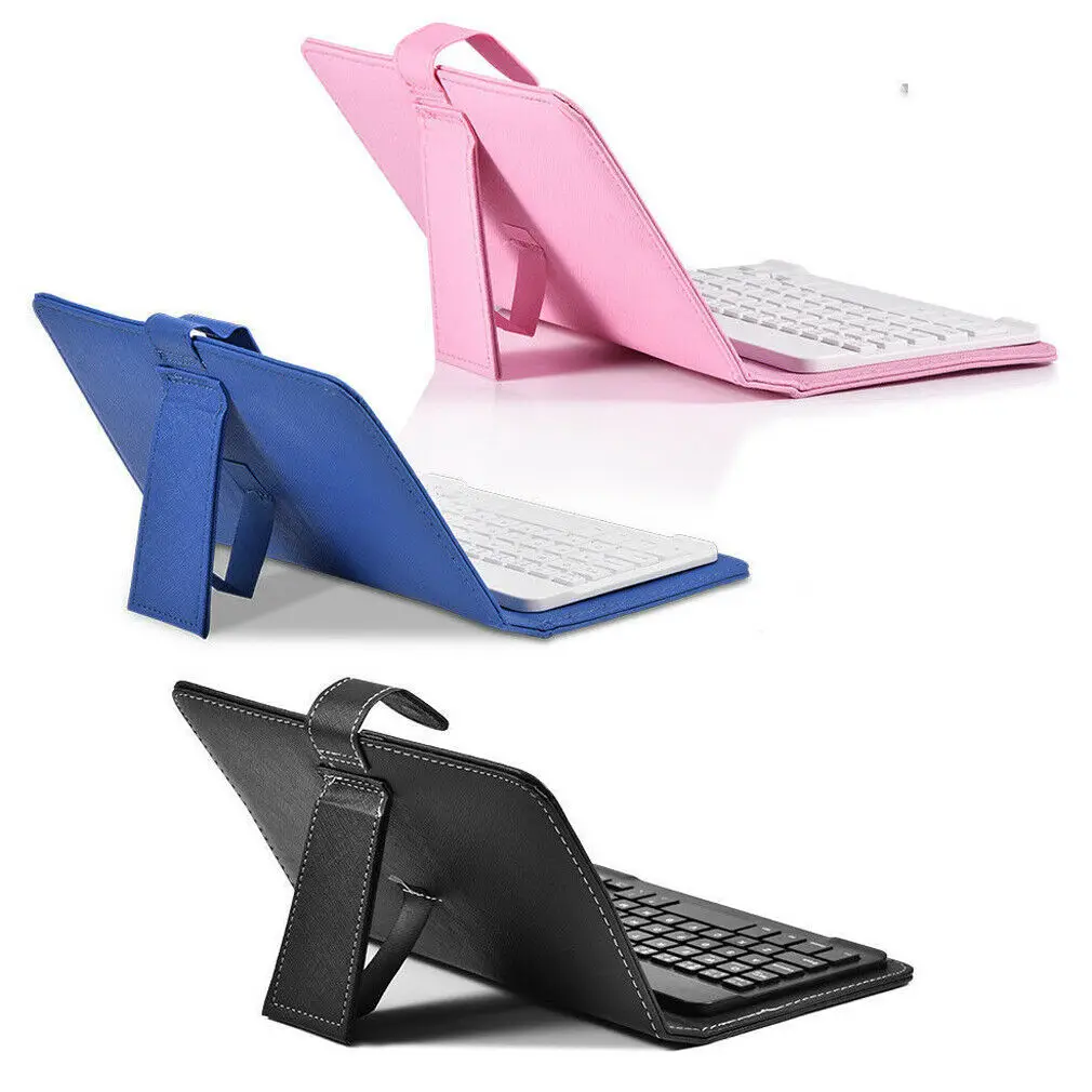 Чехол из искусственной кожи с микро usb клавиатурой подставкой для мобильного