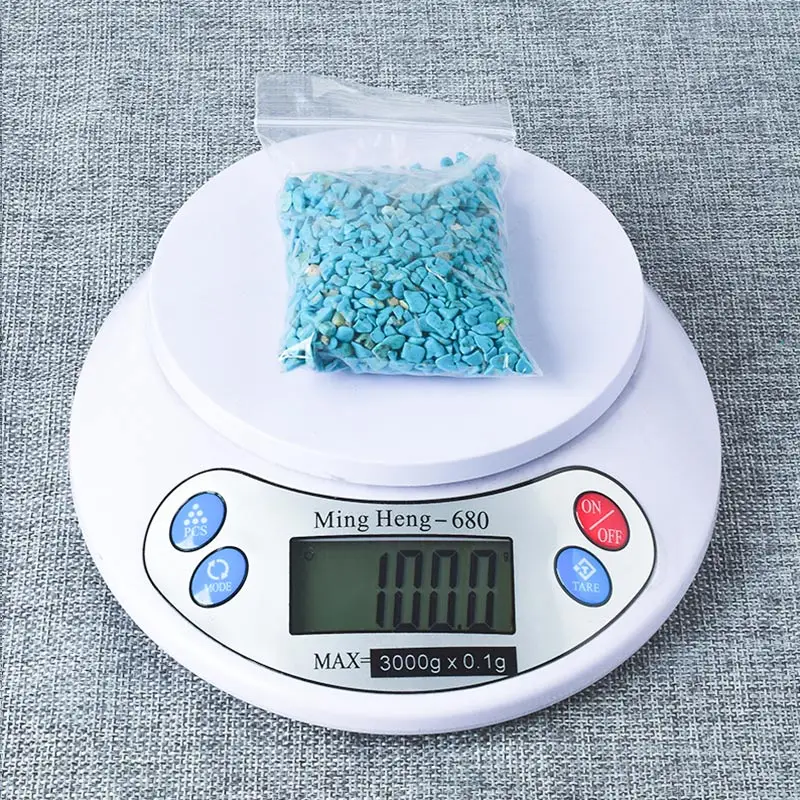 100g 100 г голубой howlite дробленые камни минеральные перфорированные бусина-Осколок галтованный камень домашний фонтан декор исцеляющий рейки кварцевые кристаллы - Цвет: 100g