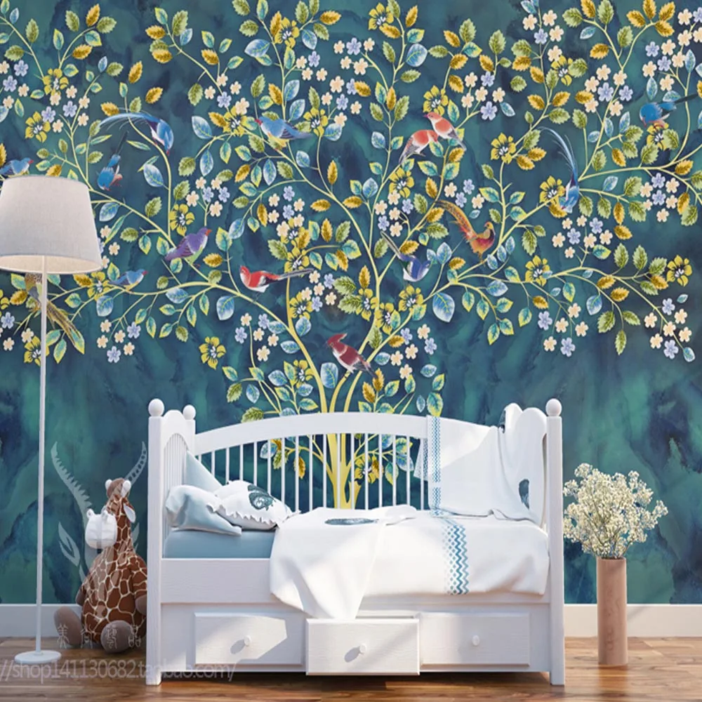 Настенные абстрактные обои 3d с изображением денег и деревьев для бара кофейни