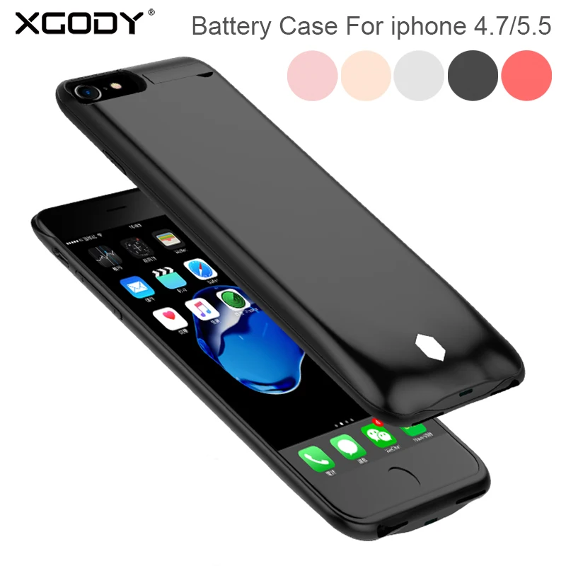 XGODY 4800mAh запасное зарядное устройство чехол для Apple iphone 6 6s 7 8 Внешний Аккумулятор