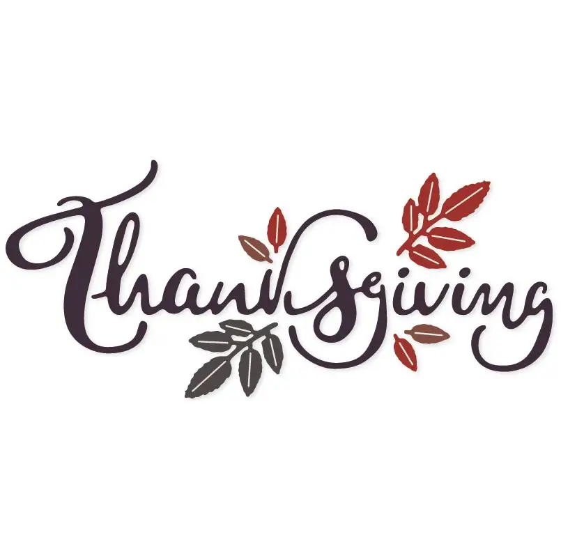 Word Thanksgiving Leaves 173*75mm Metal Cutting Dies Scrapbooking for Card making DIY Embossing stencil Cuts New Craft Die 2019 | Дом и сад