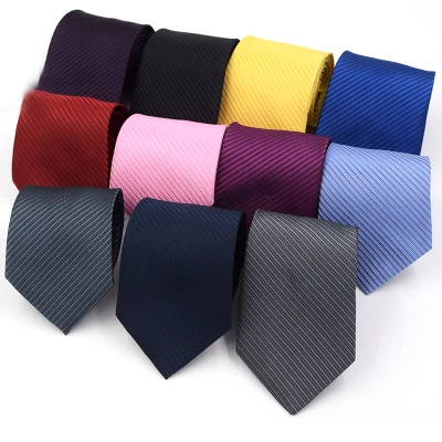 

20 Style Neck Tie Men Skinny necktie wedding ties Polyester Black Stripe fashion Mens Business Bowtie Shirt Accessories T25
