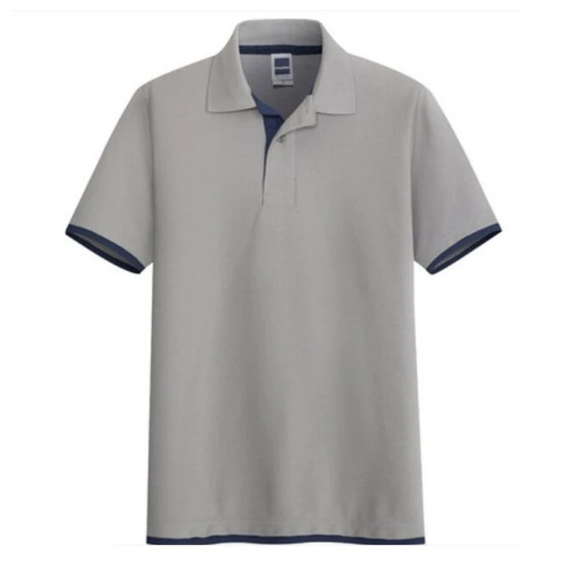 Мужская однотонная хлопковая рубашка поло camisa masculina сетчатый дизайн дышащий