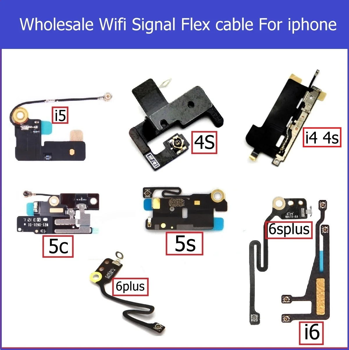 10 шт. Wifi сигнальная антенна гибкий кабель для iPhone 4 4s 5 5S 5c 6 6s plus сетевой разъем wifi