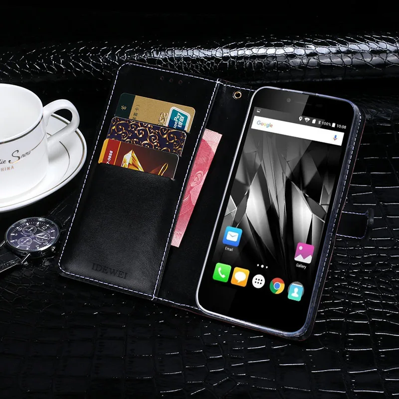IDEWEI Для Micromax Q409 чехол Роскошный кожаный флип для защитный телефона из