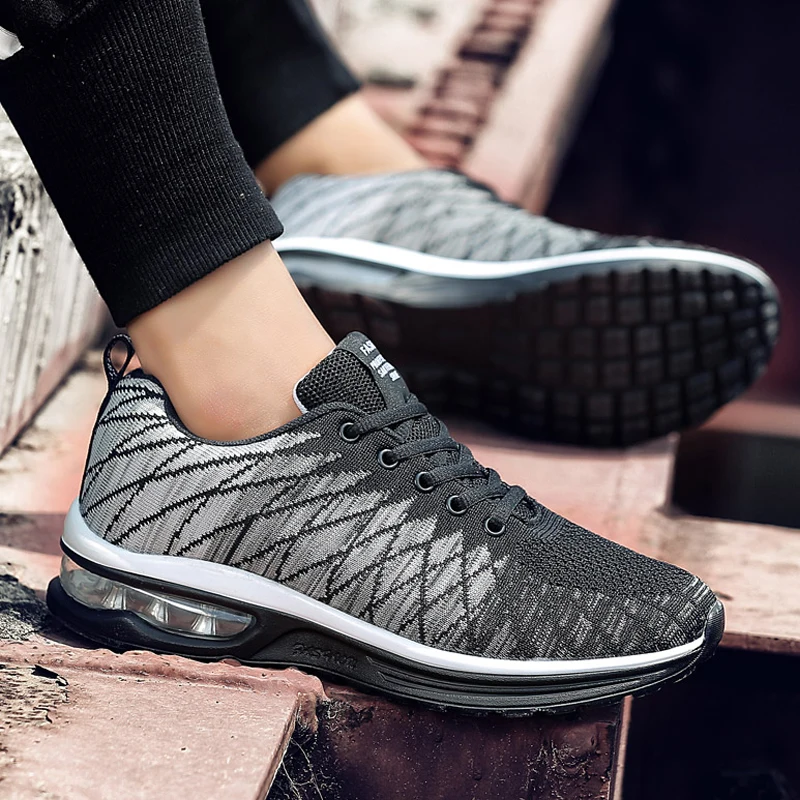2019 Men Sneakers Running Shoes for Summer Mesh Breathable Sports Fashion Trainers Men's Plus Size |
