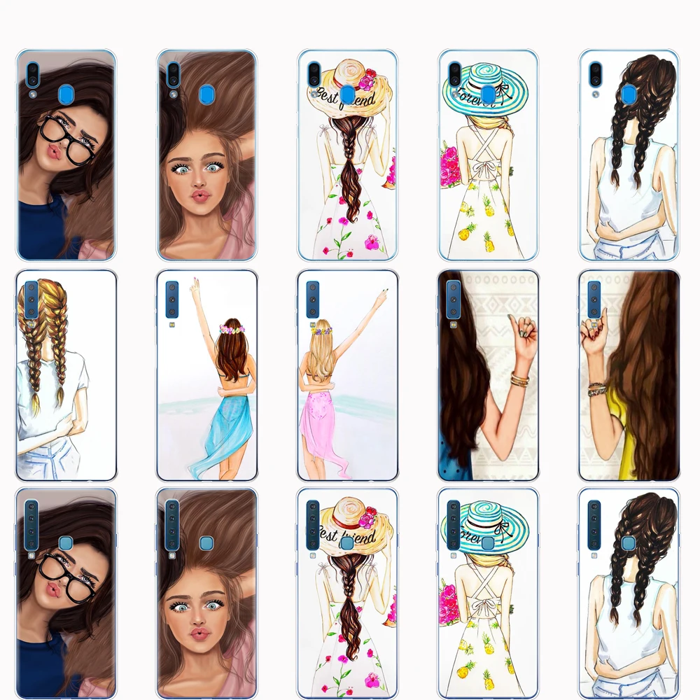 Чехол для Samsung A50 чехол Galaxy A60 A10 A30 A40 A70 A 50 2019 A9 A7 2018 девушки брюнетка блонд лучшие