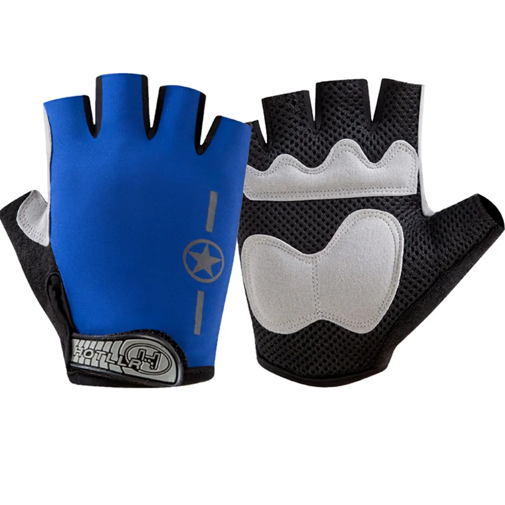 1 Pair Half Finger Gloves Cycling Summer Bike Men Women Sports Shockproof Gel Bicycle Fitness | Дом и сад