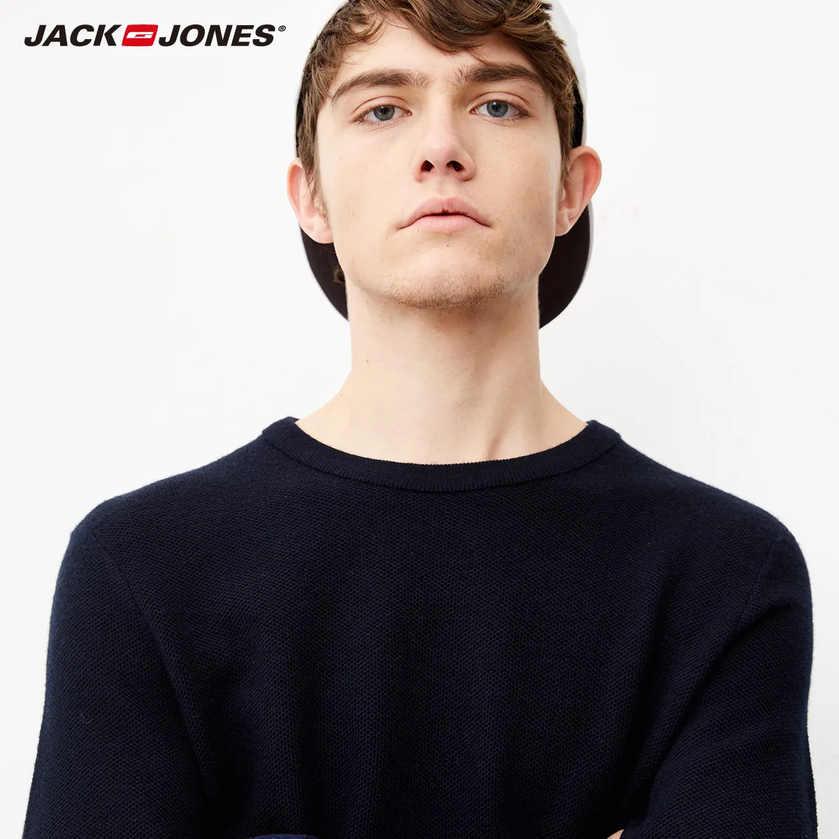 Бренд Jack Jones новая зимняя мода шерсть круглый вырез в полоску цвет длинный рукав