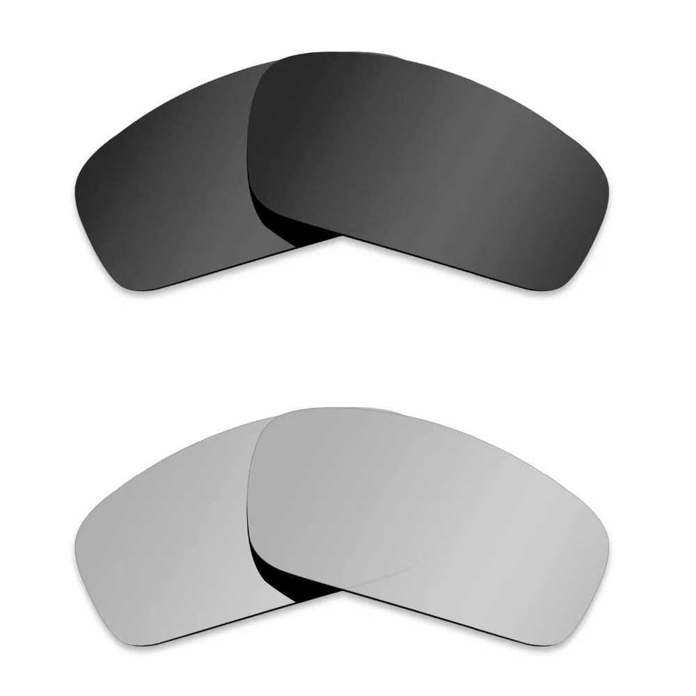 

Glintbay 2 Pairs Polarized Sunglasses Replacement Lenses for Oakley Monster Pup Stealth Black and Silver Titanium