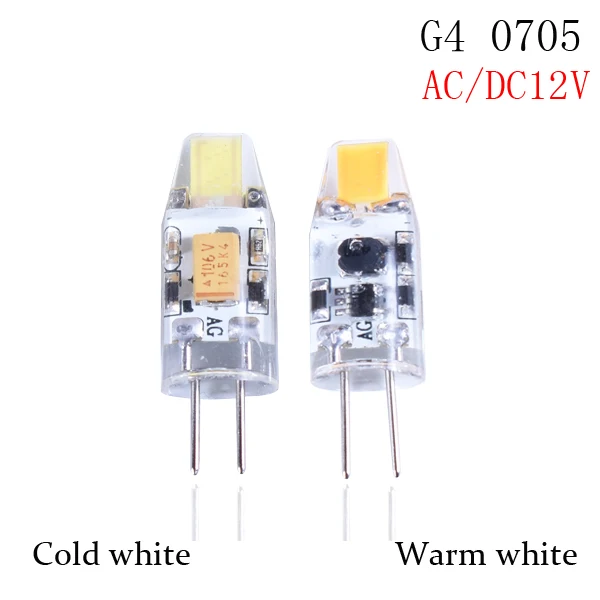 G4 0705 3W ACDC12 V G4 светодиодный мини-светильник с регулируемой яркостью 12 В DC/AC 3W 6 Вт светодиодный G4 светодиодный s лампочка Люстра светильник супер яркий G4 COB силиконовые лампы ампулы - Испускаемый цвет: G4 0705 3W ACDC12 V