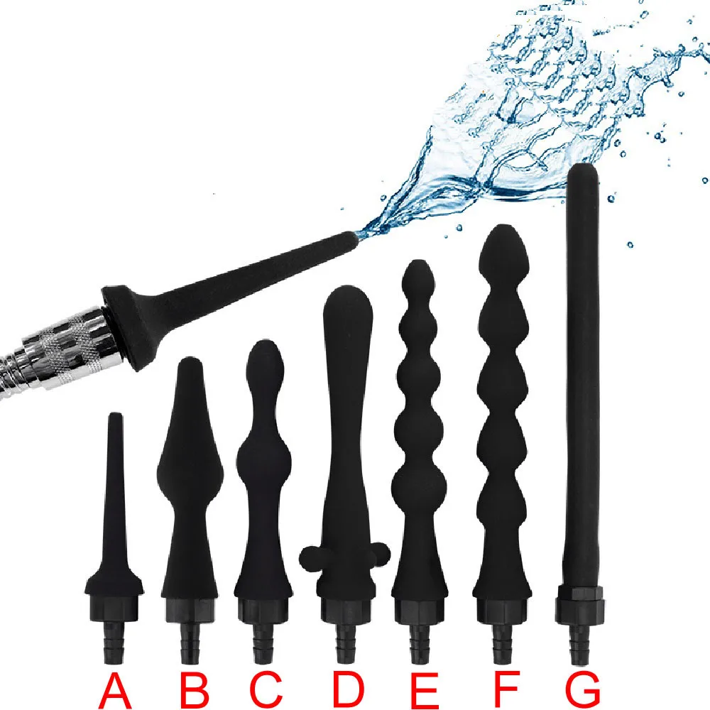 Силиконовая влагалище Анальный Душ Клизма Анальная очистка душ голова анальный