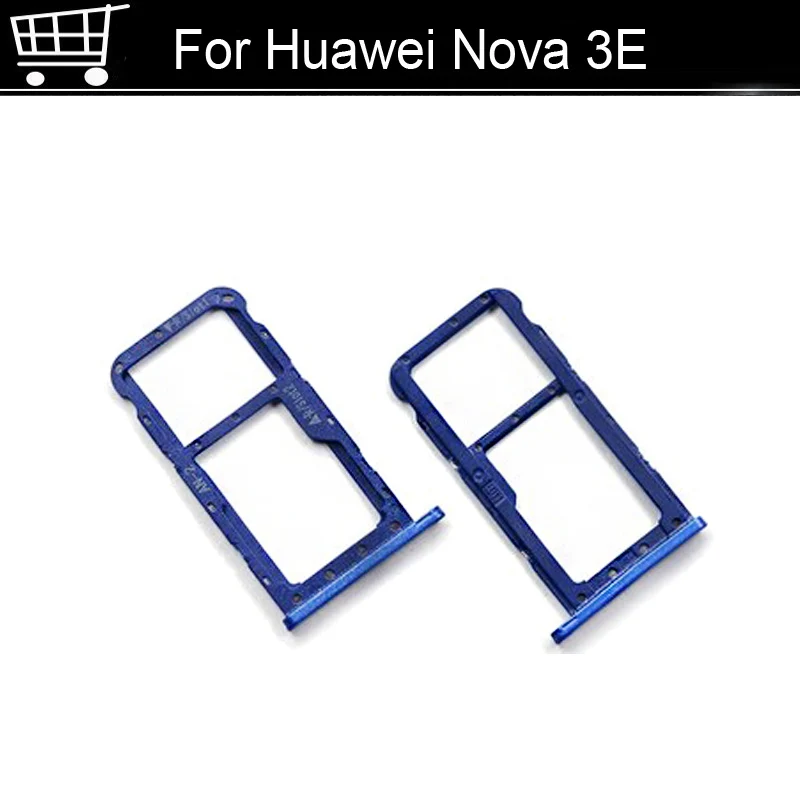 100% Оригинальный серебристый лоток для SIM-карты Huawei Nova 3E SD-карты держатель