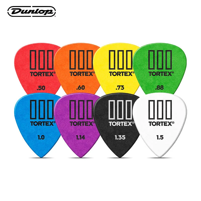 1PC Tortex TIII Plectrum Mediator Dunlop Guitar Picks Bass Acoustic Electric Accessories Classic Guitar Picks 0.5mm-1.50mm Picks