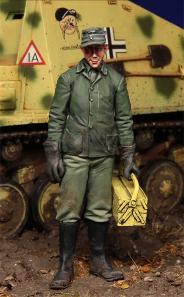 1/35 модельная фигурка из смолы Kit 124 немецкий AFV Crewman Украина One фигурки несобранный