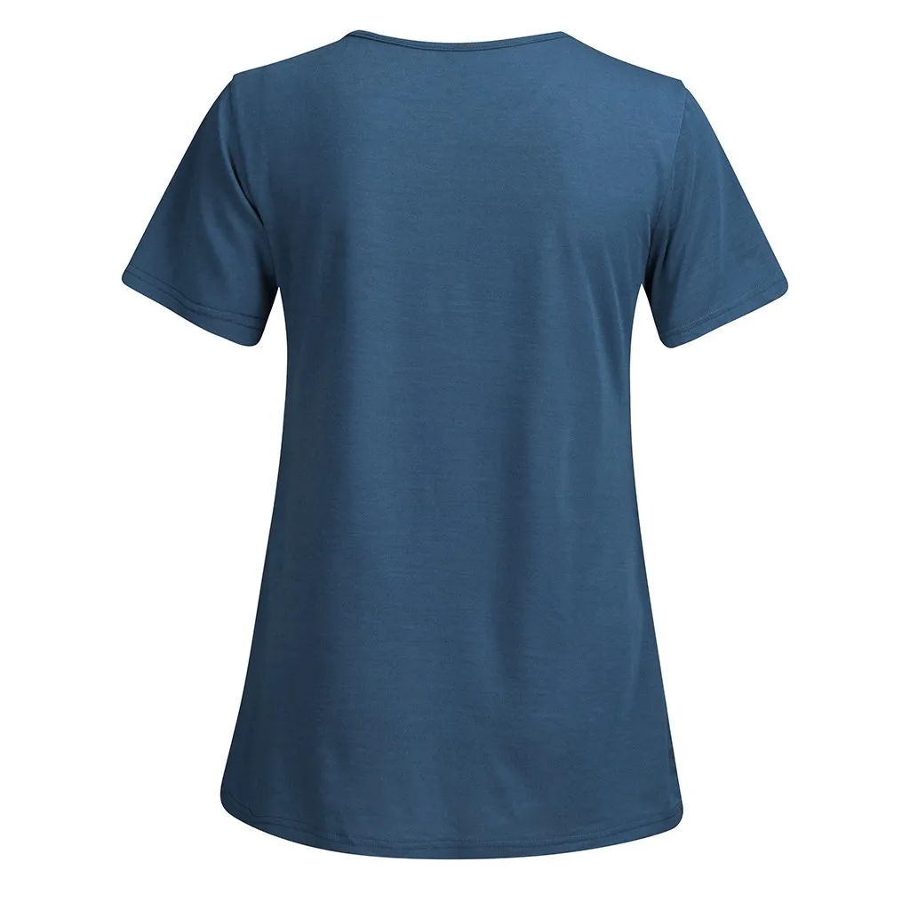 

Women Maternity Blouse Nursing Tops Short Sleeve Casual T-shirt For Breastfeeding Blouse Allaitement Pregnancy Shirts