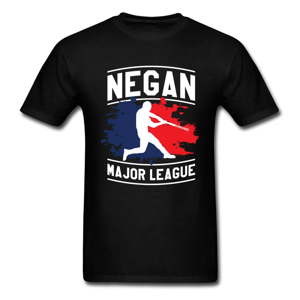 Negan Major League футболка мужские топы одежда для ходьбы мертвецов с коротким рукавом