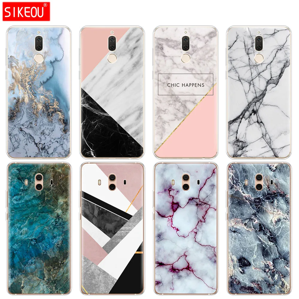 Силиконовый чехол для телефона Huawei mate 7 8 9 10 pro LITE marble|Бамперы| |