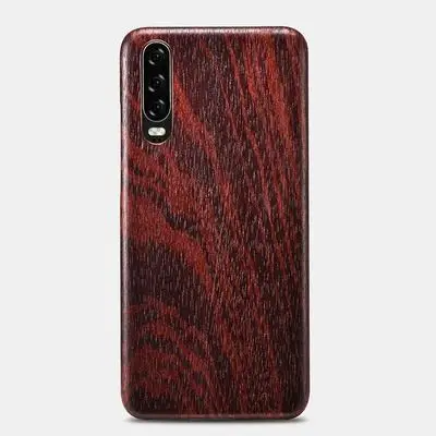 Чехол для телефона из натурального дерева для huawei P30 PRO P30, P30 Lite, чехол-накладка из черного ледяного дерева, грецкого ореха, красного розового дерева, черного розового дерева - Цвет: P30 redRosewood