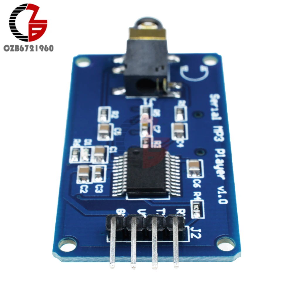 DC 3 2 5 В YX5300 UART TTL контроль последовательный MP3 музыкальный плеер модуль с