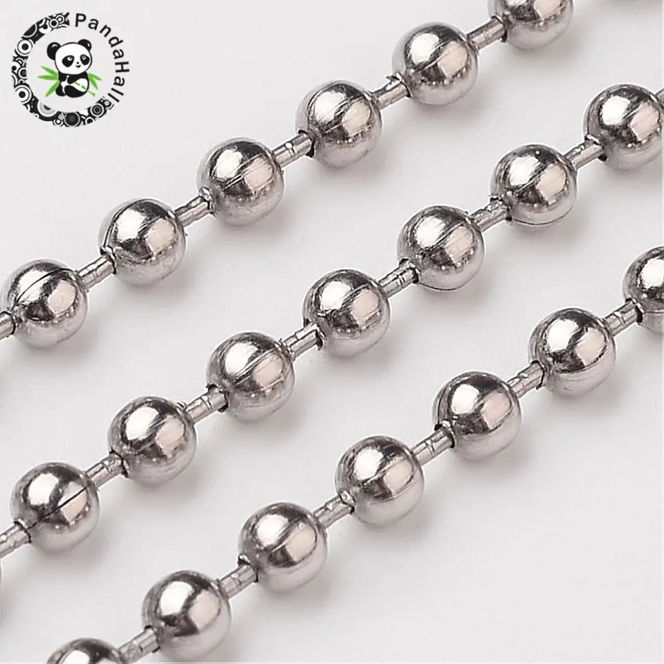 304 Шаровые цепи из нержавеющей стали цвет 3 мм 10 м/лот | Украшения и аксессуары