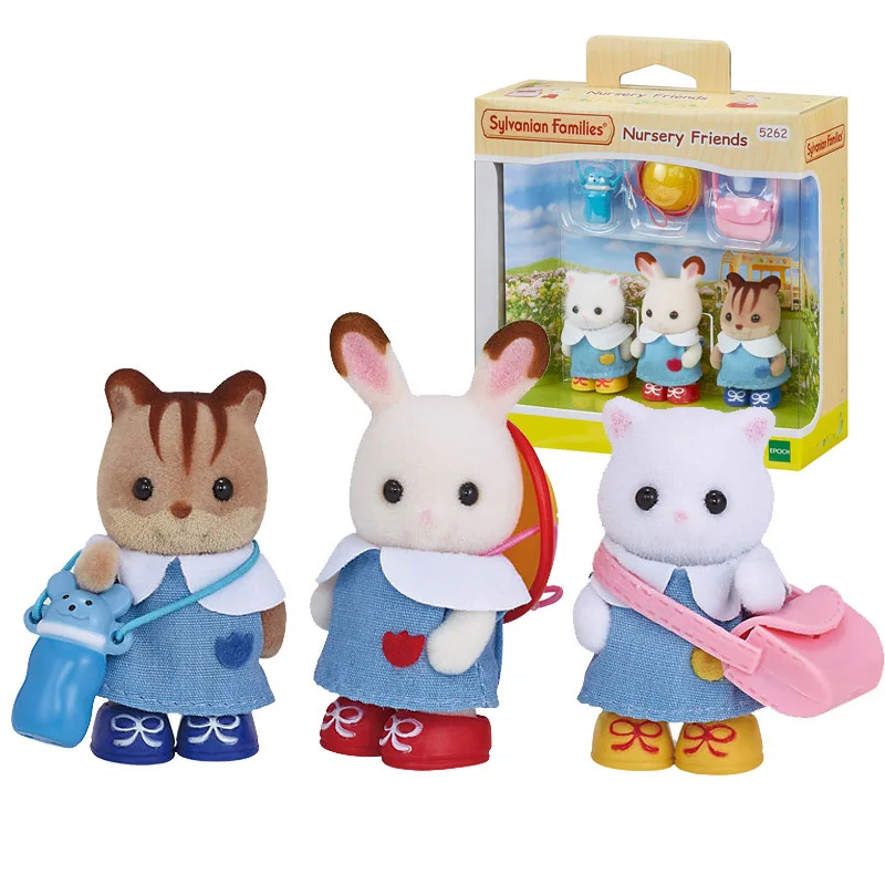 Sylvanian Family кукольный домик с пушистыми животными 3 шт. детский набор друзьями и