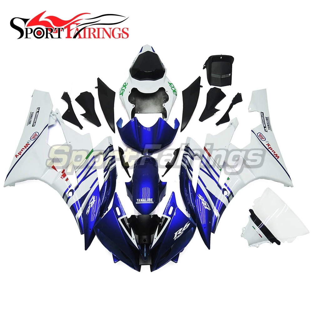 

ACER Blue White Injection Fairings For Yamaha YZF600 R6 06 07 2006 2007 Plastics ABS Motorcycle Fairing Kit Bodywork Cowling New