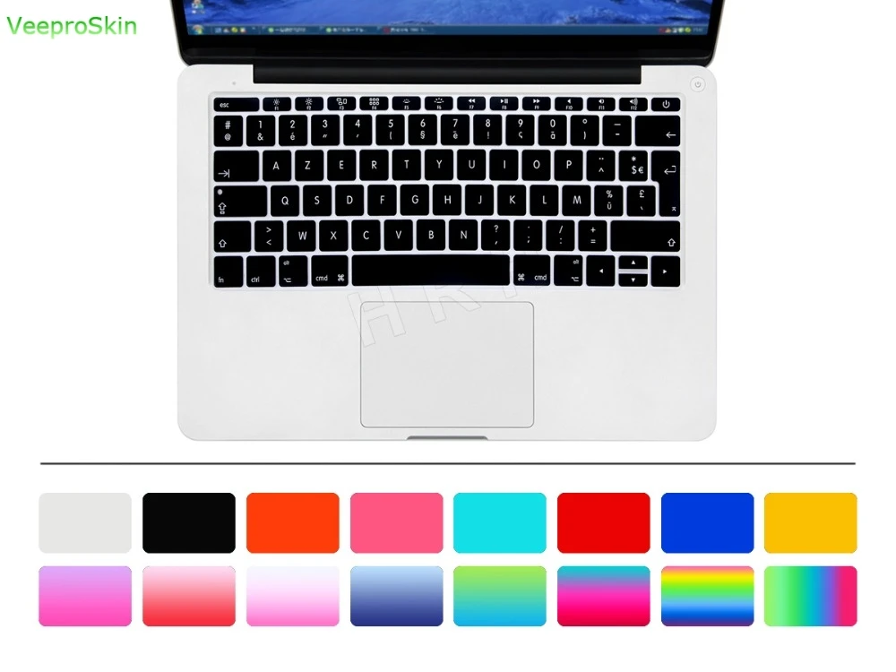 Для Macbook New Pro 13 &quotA1708 (версия 2016 без сенсорной панели) для 12 дюймов Azerty французский