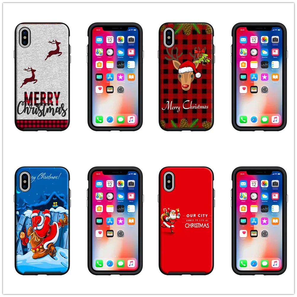 Рождественский Счастливый Логотип для Samsung s8 s9plus S6 S7 Edge черный мягкий силиконовый
