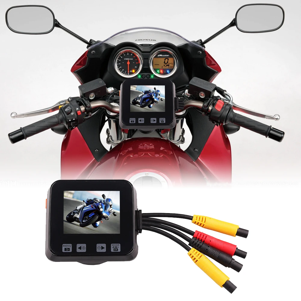 Обновленный мотоциклетный видеорегистратор C6 Mini 720P HD 2 объектива спортивный