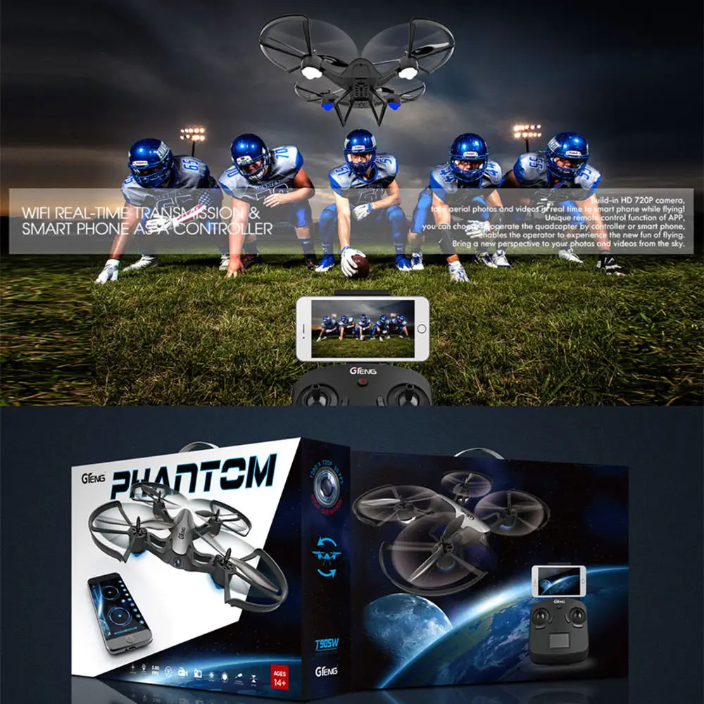 Квадрокоптер с камерой fpv Дрон дистанционным управлением Вертолет дрони rc