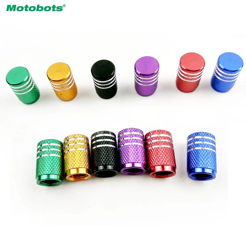 

MOTOBOTS 4pcs Auto Motorcycle Aluminum Alloy Wheel Tire Valve Stem Caps Dust Covers 6-Color Black/Red/Gold/Green/Blue/Purple