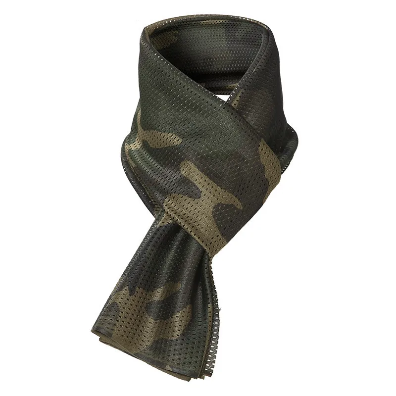 Outdoor Riding Climbing Mesh Sunscreen Camouflage Scarf Shawl Men Women Hunting Cycling Breathable Tactical Scarves CS Kerchief | Спорт и