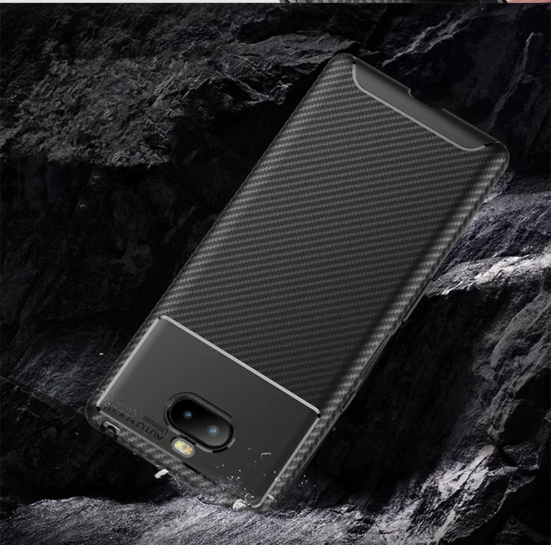 For Sony Xperia AX3 Case Carbon Fiber Drop-proof Soft TPU Ultra Fundas Capa | Мобильные телефоны и аксессуары
