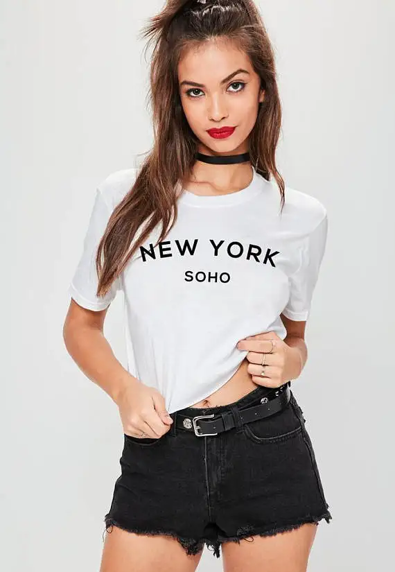 Нью Йорк Soho футболка Одежда для дома Swag Tumblr одежда Boho Стиль футболки мальчиков и