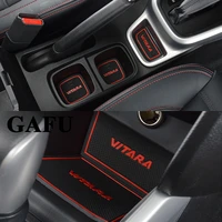 for 2015 2016 2017 suzuki vitara gate slot pad non slip cup mats anti slip door groove mat stickers car accessories