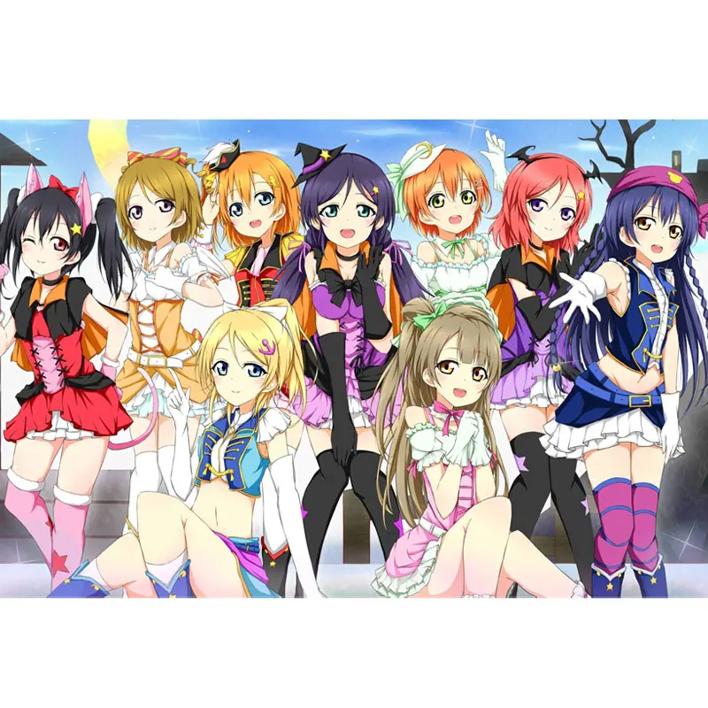 Love Live! Футболки с коротким рукавом и круглым вырезом для косплея|Футболки| |