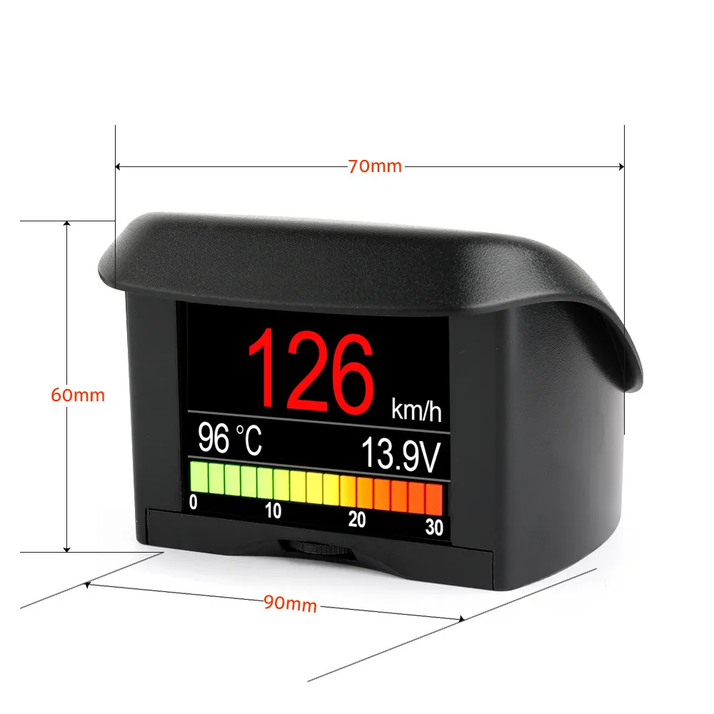 A202 2 4 &quotАвтомобильный OBD HUD Мультифункциональный цифровой счетчик с