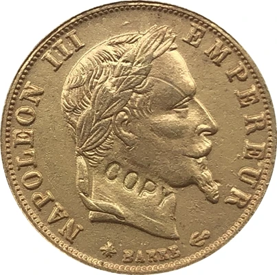 1866 Франция 5 франков копия монет Наполеона III|coin counting piggy banks|shipping meatshipping drums |
