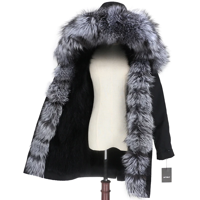 Брендовое пальто с натуральным мехом, водонепроницаемая парка, натуральный Лисий мех, капюшон, зимняя куртка для женщин, съемная верхняя одежда, уличная одежда, роскошная теплая