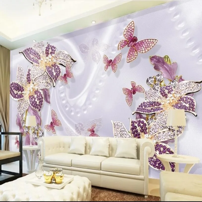 Большой пользовательский 3D стерео роскошный Европейский фиолетовый Ювелирный