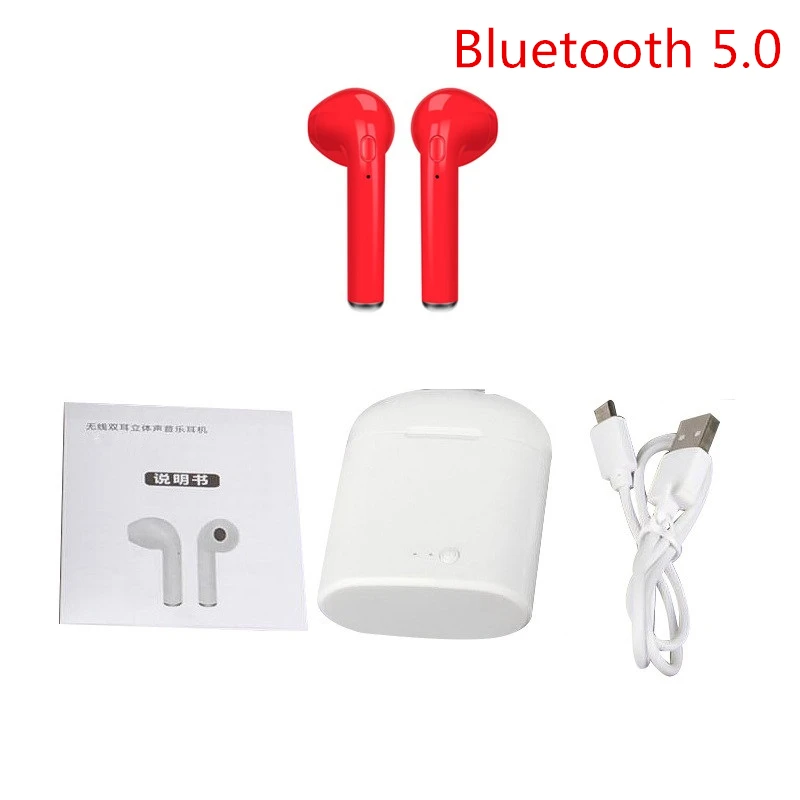 Заводская распродажа Качество I7s Tws Мини Bluetooth Беспроводные наушники гарнитуры наушники с зарядной коробкой для всех смартфонов
